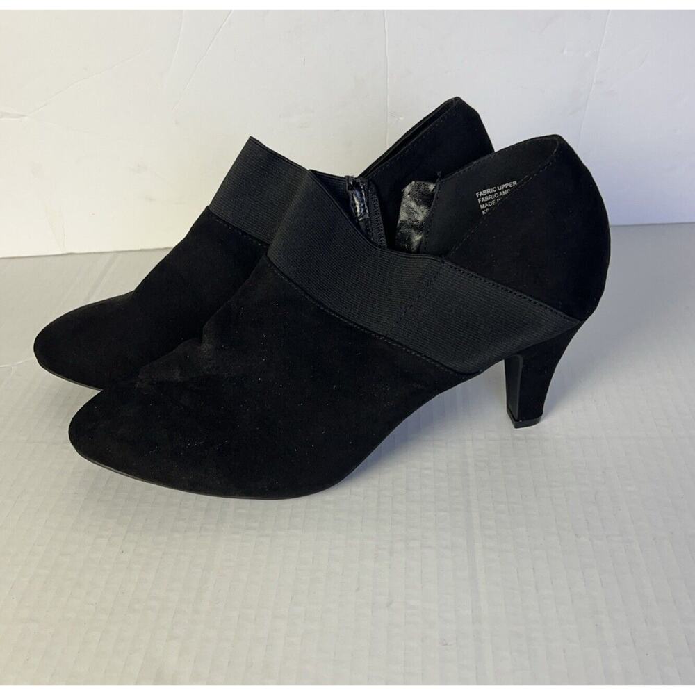 Karen Scott Womens Bryann Fabric Closed Toe Ankle Fashion Boots Black Size 10 M
